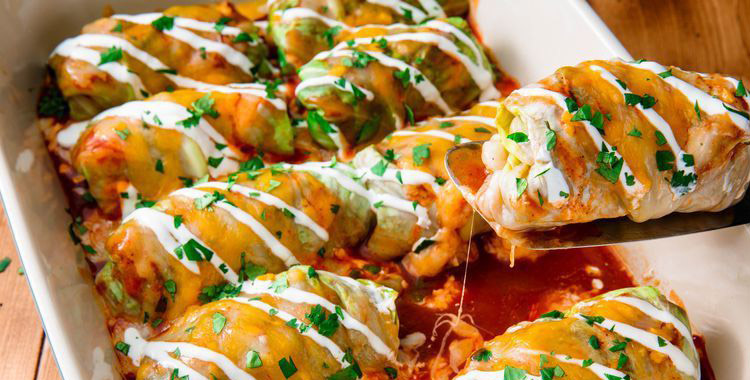 Cabbage Chicken Enchilada