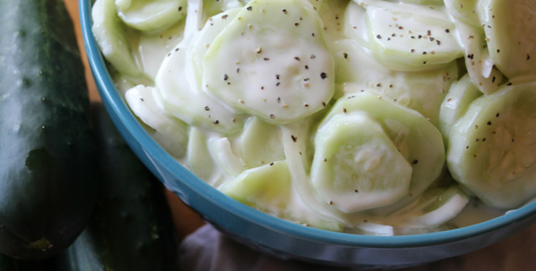 Creamy Cucumber & Onion Salad